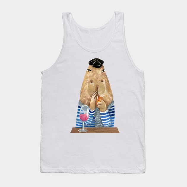 French Style Capybara Tank Top by argiropulo